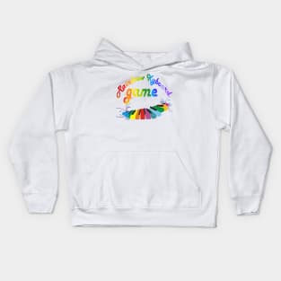 Rainbow Game keyboard Kids Hoodie